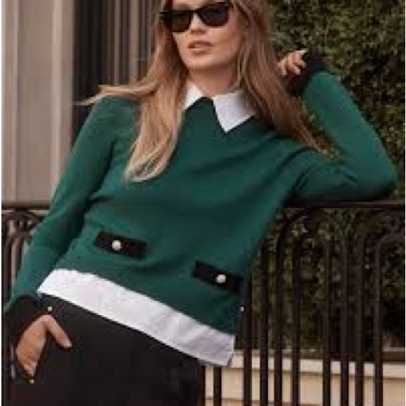 Karl Lagerfeld Green Sweater with Black Details | Size S - Picture 11 of 11